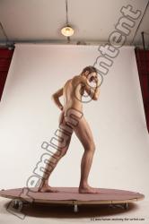 Nude Man White Standing poses - ALL Slim Short Brown Standing poses - simple Multi angles poses Realistic