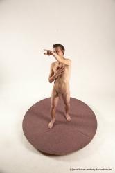 Nude Man White Standing poses - ALL Slim Short Brown Standing poses - simple Multi angles poses Realistic