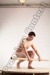 Nude Man White Standing poses - ALL Average Short Brown Standing poses - knee-bend Multi angles poses Realistic