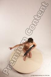 Nude Fighting with submachine gun Man White Standing poses - ALL Slim Short Brown Standing poses - simple Multi angles poses Realistic Fighting poses - ALL
