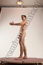 Nude Man White Standing poses - ALL Slim Short Brown Standing poses - simple Multi angles poses Realistic