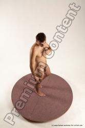 Nude Man White Standing poses - ALL Slim Short Brown Standing poses - simple Multi angles poses Realistic