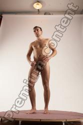 Nude Man White Standing poses - ALL Slim Short Brown Standing poses - simple Multi angles poses Realistic