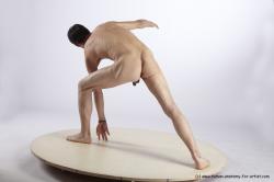 Nude Man White Standing poses - ALL Slim Short Brown Standing poses - simple Realistic