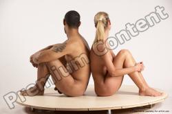 Nude Woman - Man Another Standing poses - ALL Slim Short Brown Standing poses - simple Multi angles poses Realistic