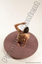 Nude Man White Kneeling poses - ALL Slim Short Brown Kneeling poses - on one knee Multi angles poses Realistic