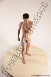 Nude Man White Standing poses - ALL Slim Short Brown Standing poses - simple Multi angles poses Realistic