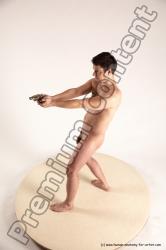 Nude Fighting with gun Man White Standing poses - ALL Average Short Brown Standing poses - simple Multi angles poses Realistic