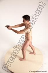 Nude Fighting with gun Man White Standing poses - ALL Average Short Brown Standing poses - simple Multi angles poses Realistic