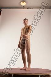 Nude Man White Standing poses - ALL Slim Short Brown Standing poses - simple Multi angles poses Realistic