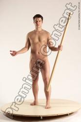 Nude Man White Standing poses - ALL Average Short Brown Standing poses - simple Multi angles poses Realistic