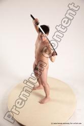 Nude Fighting with sword Man White Standing poses - ALL Average Short Brown Standing poses - simple Multi angles poses Realistic