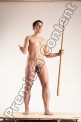 Nude Man White Standing poses - ALL Average Short Brown Standing poses - simple Multi angles poses Realistic