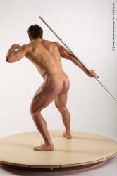 Nude Man White Standing poses - ALL Muscular Short Brown Standing poses - simple Realistic