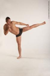 Underwear Martial art Man White Standing poses - ALL Average Short Brown Standing poses - simple Academic