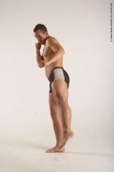 Underwear Martial art Man White Standing poses - ALL Average Short Brown Standing poses - simple Academic