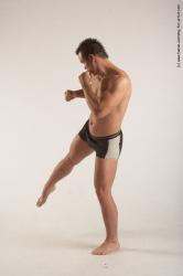 Underwear Martial art Man White Standing poses - ALL Average Short Brown Standing poses - simple Academic