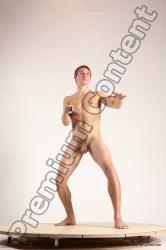 Nude Fighting with sword Man White Standing poses - ALL Athletic Short Brown Standing poses - simple Multi angles poses Realistic