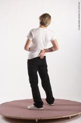 Casual Man White Standing poses - ALL Slim Short Blond Standing poses - simple Academic