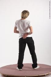 Casual Man White Standing poses - ALL Slim Short Blond Standing poses - simple Academic