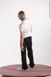 Casual Man White Standing poses - ALL Slim Short Blond Standing poses - simple Academic