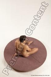 Nude Man White Sitting poses - simple Slim Short Brown Sitting poses - ALL Multi angles poses Realistic