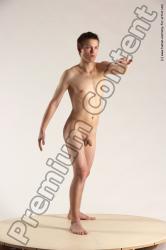 Nude Man White Standing poses - ALL Slim Short Brown Standing poses - simple Multi angles poses Realistic