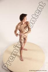 Nude Man White Standing poses - ALL Slim Short Brown Standing poses - simple Multi angles poses Realistic