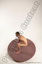 Nude Man White Standing poses - ALL Slim Short Brown Standing poses - knee-bend Multi angles poses Realistic