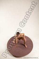 Nude Man White Standing poses - ALL Slim Short Brown Standing poses - knee-bend Multi angles poses Realistic