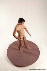 Nude Man White Standing poses - ALL Slim Short Brown Standing poses - simple Multi angles poses Realistic