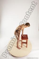 Nude Man White Standing poses - ALL Slim Short Brown Standing poses - simple Multi angles poses Realistic