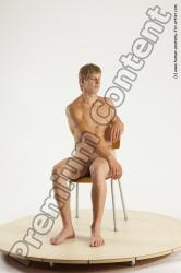 Nude Man White Sitting poses - simple Athletic Short Brown Sitting poses - ALL Multi angles poses Realistic