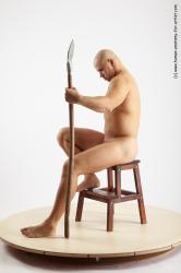 Nude Man White Standing poses - ALL Slim Bald Standing poses - simple Realistic