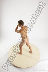 Nude Fighting with gun Man White Standing poses - ALL Athletic Short Brown Standing poses - simple Multi angles poses Realistic