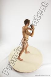 Nude Fighting with gun Man White Standing poses - ALL Athletic Short Brown Standing poses - simple Multi angles poses Realistic