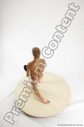 Nude Man White Kneeling poses - ALL Athletic Short Brown Kneeling poses - on one knee Multi angles poses Realistic