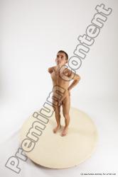 Nude Man White Standing poses - ALL Athletic Short Brown Standing poses - simple Multi angles poses Realistic