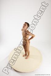 Nude Man White Standing poses - ALL Athletic Short Brown Standing poses - simple Multi angles poses Realistic