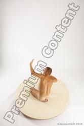 Nude Fighting with knife Man White Slim Short Brown Sitting poses - ALL Sitting poses - on knees Multi angles poses Realistic