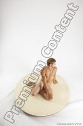 Nude Man White Sitting poses - simple Athletic Short Brown Sitting poses - ALL Multi angles poses Realistic