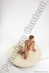 Nude Man White Sitting poses - simple Athletic Short Brown Sitting poses - ALL Multi angles poses Realistic