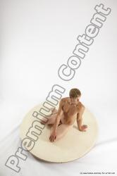 Nude Man White Sitting poses - simple Athletic Short Brown Sitting poses - ALL Multi angles poses Realistic