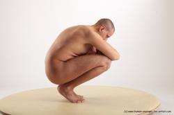 Nude Man White Standing poses - ALL Average Short Brown Standing poses - knee-bend Realistic