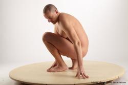 Nude Man White Standing poses - ALL Average Short Brown Standing poses - knee-bend Realistic