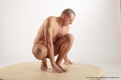 Nude Man White Standing poses - ALL Average Short Brown Standing poses - knee-bend Realistic