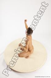 Nude Man White Athletic Short Brown Sitting poses - ALL Sitting poses - on knees Multi angles poses Realistic