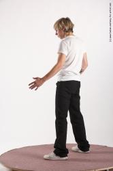 Casual Man White Standing poses - ALL Slim Short Blond Standing poses - simple Academic