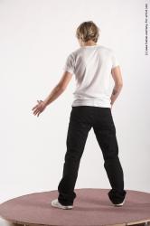 Casual Man White Standing poses - ALL Slim Short Blond Standing poses - simple Academic