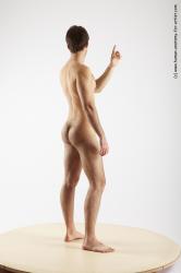 Nude Man White Standing poses - ALL Slim Short Brown Standing poses - simple Realistic